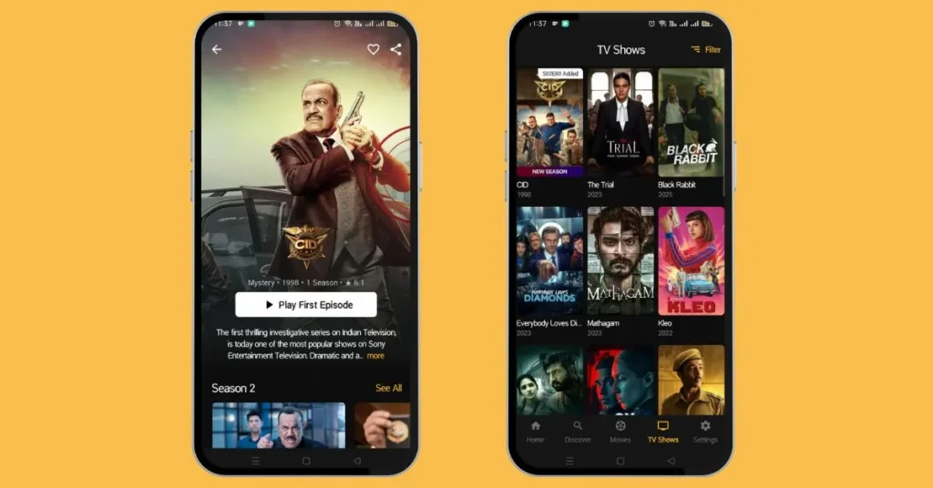 Dooflix vs Cyberflix TV 2025: Honest Comparison & Best Pick 2 wide collection of TV shows on Dooflix application.