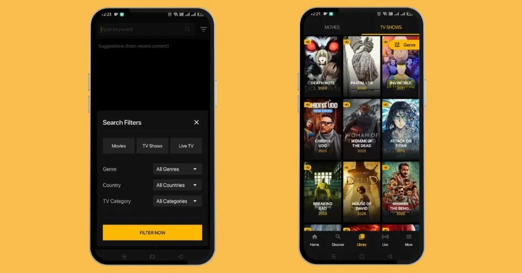 Dooflix Old Version APK (2025) — Download All Versions 4 search filter and TV shows category on dooflix