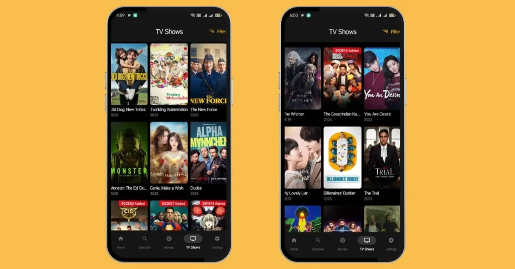 different category tv shows on dooflix apk