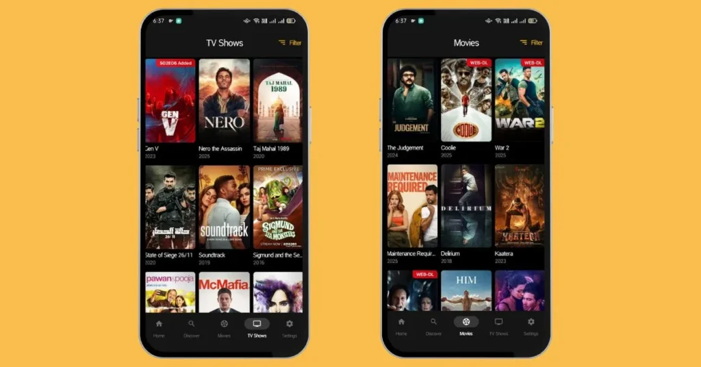 collection of new seasons and movies in higher resolutions.