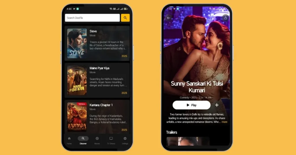 latest movies short descriptions on the app