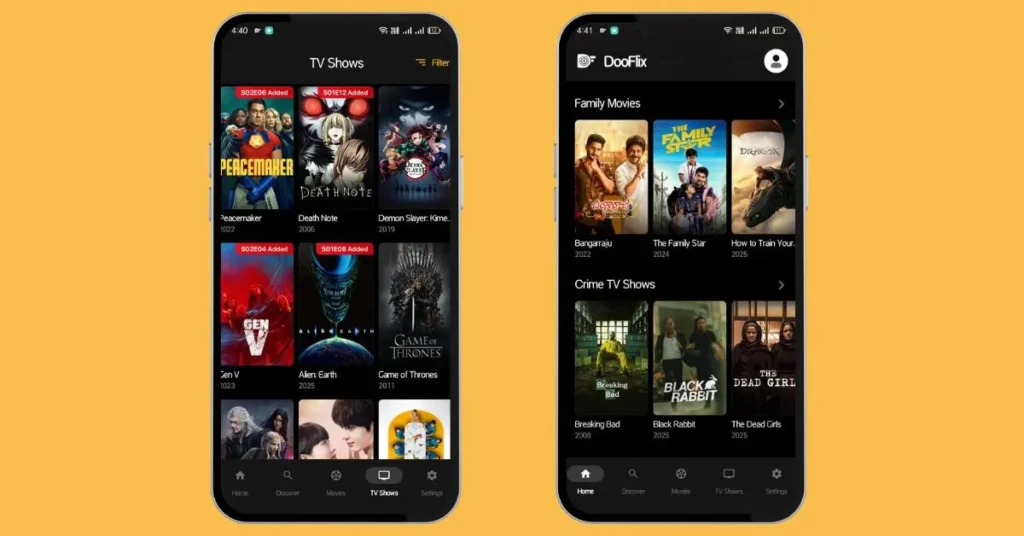 tv shows are available in high resolution quality.